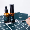 Custom Logo Maker Label Premium Vinyl Essential Oil Sticker for Original Perfumes Shampoo Lipstick Skin Care Lotion Toothpaste