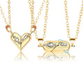 Magnetic Pendant Necklace for Men Women Rotating Love Heart Couple Necklace Friendship Jewelry Lovers Necklace