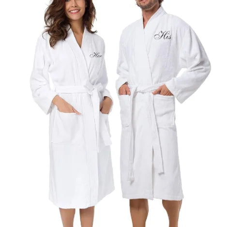 Luxury Custom Logo 100% Cotton Bath Robe SPA Salon Super Soft Robe Unisex MegaBDM