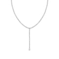 Wholesale Senior Women's Gold-Plated Stainless Steel Long Chain Cubic Zircon Necklace Geometric Pattern Trendy Style for Gift