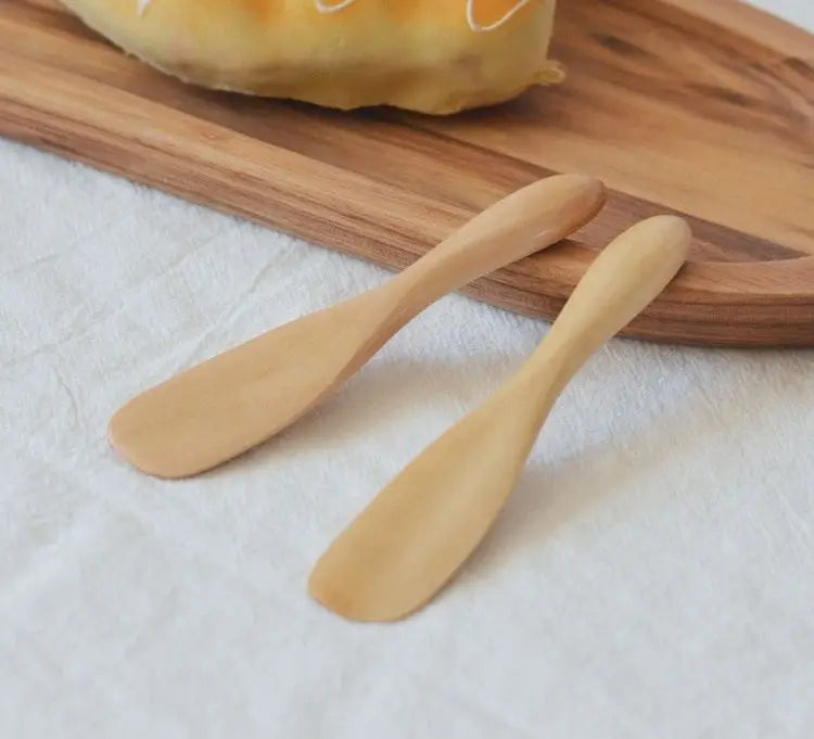 2023 Hot Selling Golden Supplier Wooden Bread Knife Butter Knife Measuring Spoons