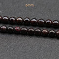 DIY Hot Sale about 6mm Garnet Stone Loose Beads for Garment Necklace Accessories