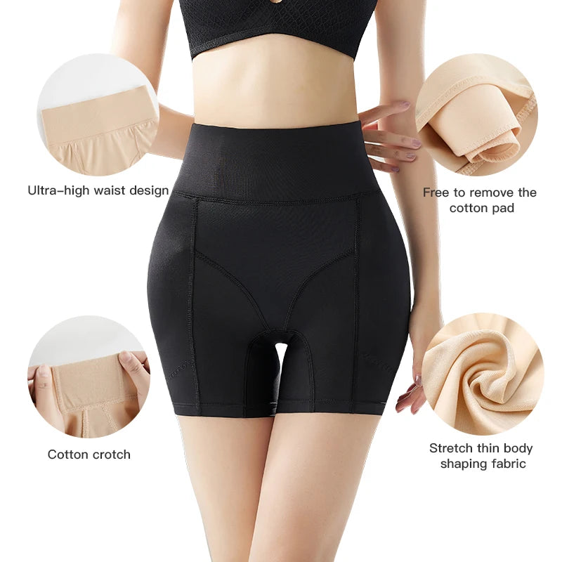 New Fashion Women's Plus Size Breathable Eco-Friendly Underwear Hips Enhancer Padded Slimmer Body Shaper Butt Lifter Medium