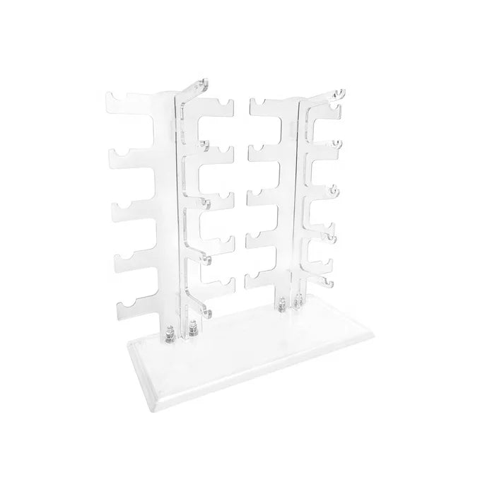 Modern PMMA Sunglasses Rack Glasses Holder Two Row 10 Pairs Eyeglasses Eco-Friendly Display Stand