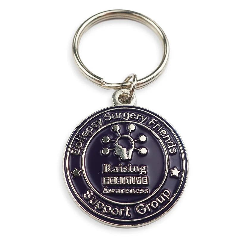 Wholesalers Personalized Design Custom Name Logo Fashion Enamel Metal Keychain