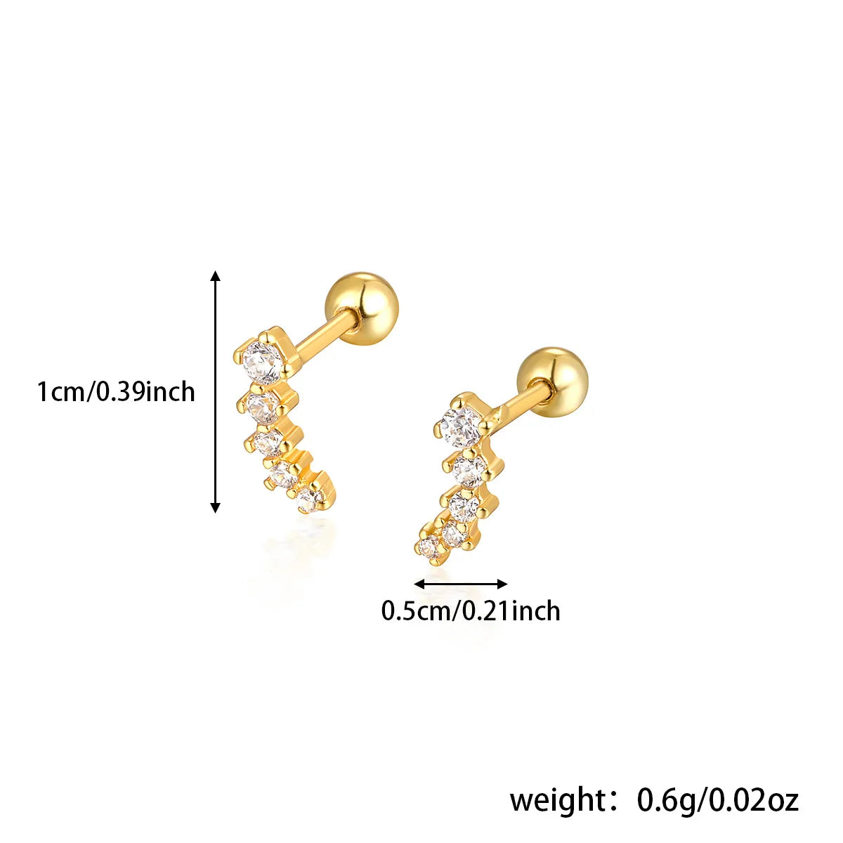 Fashion 925 Sterling Silver Stud Earring Jewelry 18K Gold Plated Sterling Silver Stud Earrings for Women Wholesale