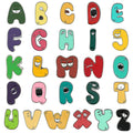 Creative Spot Wholesale 26 English Letter Pins Metal Badge Clothing Accessories Collar Soft Alphabet Lapel Pin Badge
