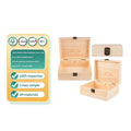 Unfinished Wood Decorative Wooden Box with Locking Clasp for Crafts