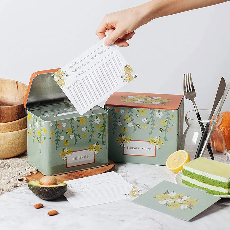 Hot Sale Easy and Fashion  Metal Card Decorative Recipe Box