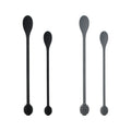 Hot Sale 2024 Eco-Friendly Durable Silicone Honey Mixer Stick Kitchen Accessories Coffee Stirring Spoon Honey Jam Jar Black/Gray