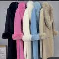 Luxury Long Style Alpaca Fur Coat Winter Fashion Wool Coat Trend Women Double Face Cashmere Coat Fur