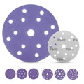 6 Inch Automotive Sanding Disc Hook and Loop Abrasive Disc 6" P240 Round Non-clogging Purple Ceramic Sand Paper Disk