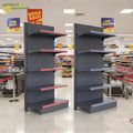 Cost-effective Strong Bearing Capacity Dark Gray Metallic Display Racks Supermarket Shelf Epoxy Powder Coating Gondola Style
