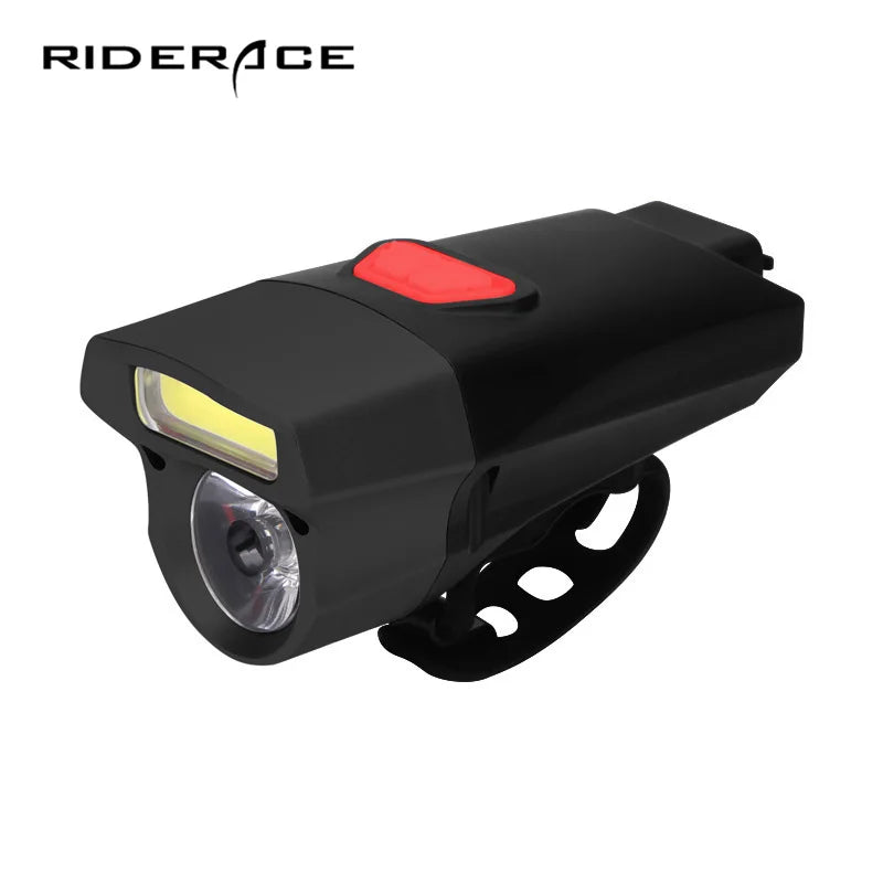 RIDERACE Bicycle Light Sensor Waterproof Bike Front Light Outdoor Sports Cycling Road USB Bike Light LED Night Bicycle Headlight