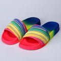 2020 Summer Oblique Diamond rainbow Sandals and slippers Comfortable Summer Flat Bottom Sandals