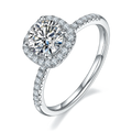 XINGYUE HOT SALE 3 Carat Round Cut Halo Moissanite Engagement Ring  S925 Silver Wedding Ring Moissanites Jewelry Rings