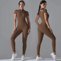 Yoga Wear Breathable Front Zipper Sportswear Gym Fitness Set One Piece One Piece Women Jumpsuit