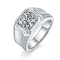 New Arrival Moissanite Jewelry 925 Sterling Silver Moissanite Infinity Men Wedding Ring