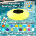Solar Garden & Pool Floating LED Light IP68 Waterproof Multi Colors RGB Remote Control 16 Colors 4 Modes
