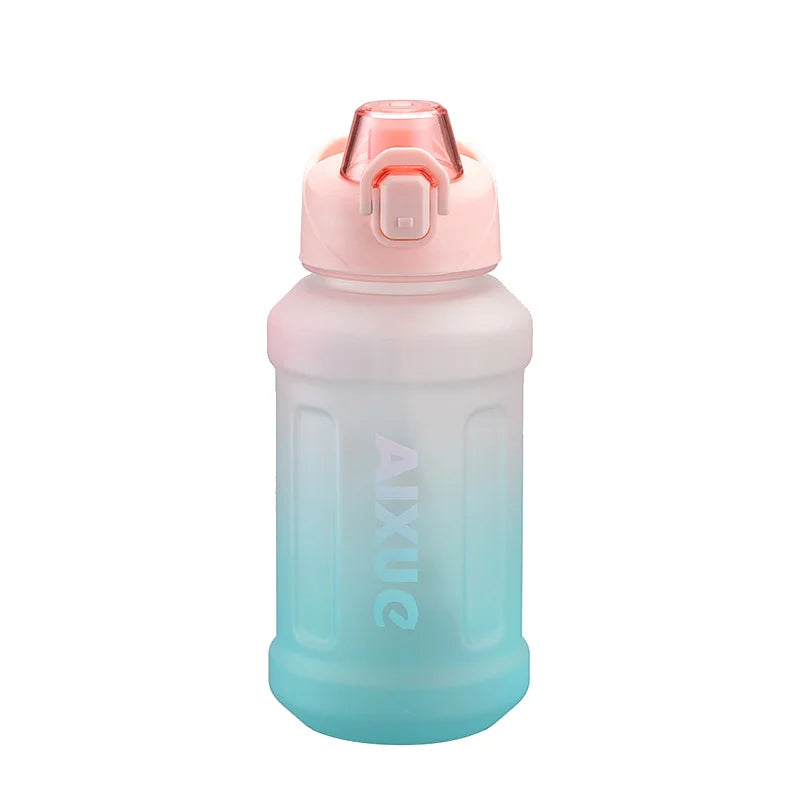 1300ml Large Capacity Gradient Plastic Water Cup Portable Outdoor Car Sports Water Bottle With Lid