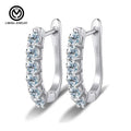XEZ020 Luxury 925 Sterling Silver Wedding Fine Jewelry Diamond VVS1 3.6Ct Moissanite Huggie Hoop Earrings for Women