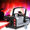 U`King 1200W Stage Light Fog Machine with RGB 6LEDs Stage Light Smoke Machine Remote Controlled Stage Effect Equipment