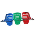 20L PP Plastic Small Shopping Basket with Cloth Blue & Red Eco-Friendly 2 Handles