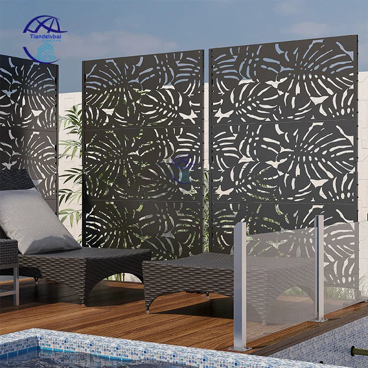Laser Cut Metal Fence Waterproof Eco-Friendly 3D Model Laser Cut Panels Decorative Garden Fence Metal Aluminum