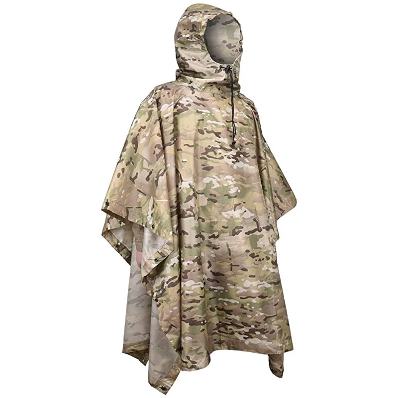 LIGHTWEIGHT & PORTABLE  Hooded Rain Poncho Best Protection in Heavy Rain Polyester Ponchos