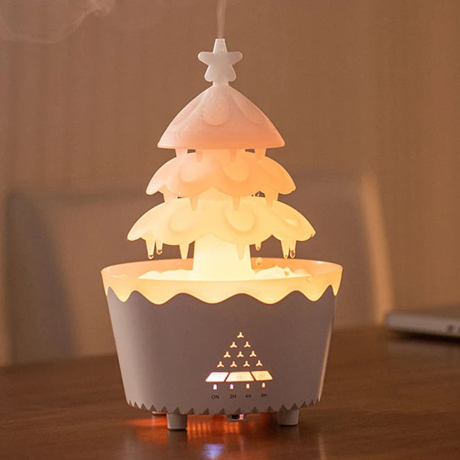 Hot Sale Portable Lucky Tree Aroma Diffuser Christmas Tree Water Drop Humidifier with Remote for Household Use