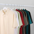 240g Pure Cotton Polo Shirt Short Sleeved Heavy Weight Thick Printed logo Pattern Class Uniform