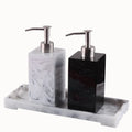500ML Marble Color Soap Dispenser with Tray Hand Lotion Resin Soap Dispenser Sets