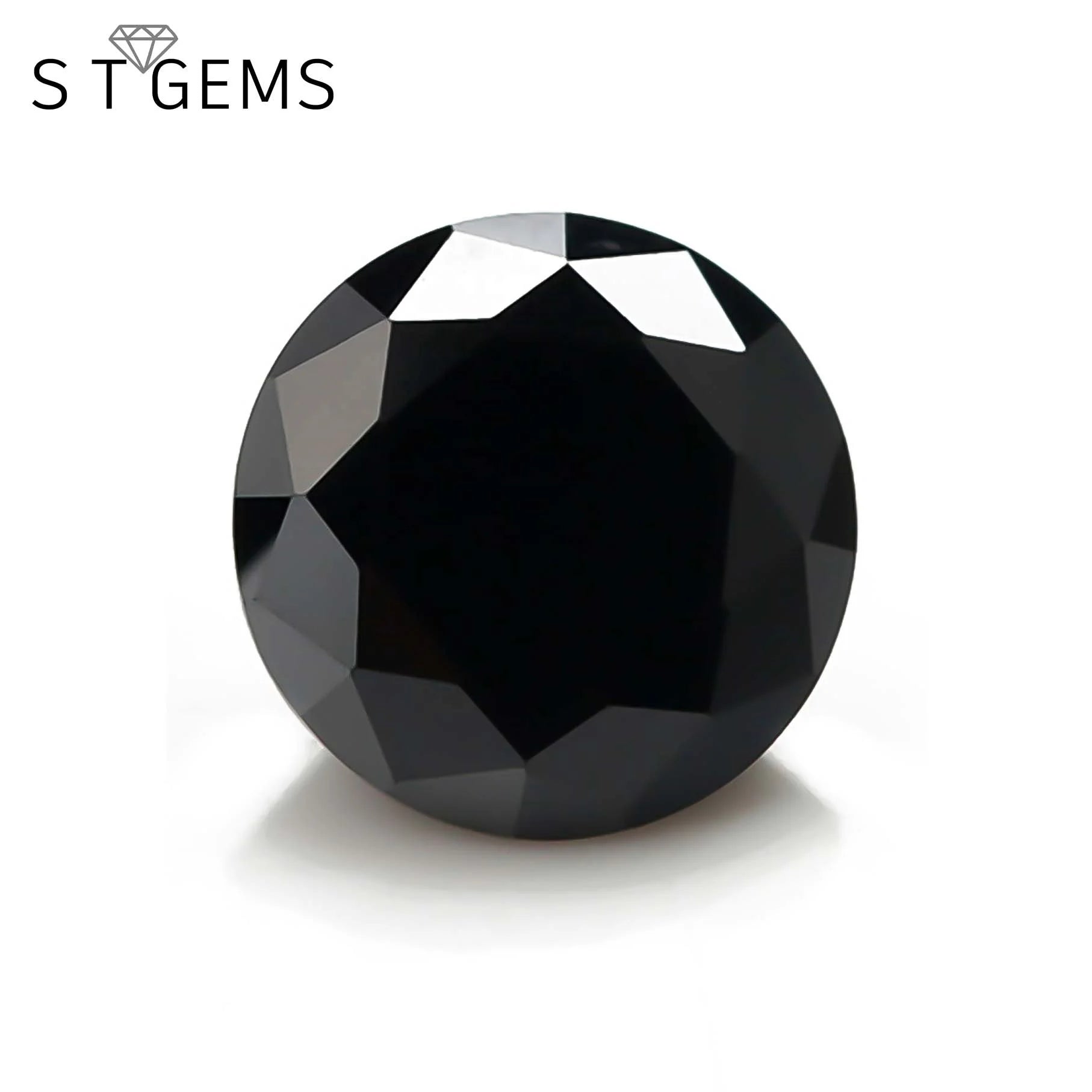 Hot Sale Lab Black Diamond Round Cut Cubic Zirconia Stone 2mm Cz Stones Price