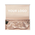 Luxury Gift Box Packaging 100% Mulberry Silk Eyemask Set Travel Sleeping Eyemask for Airplane Hotel Silk Eye Mask
