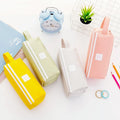 Creative Double-layer Large-capacity Portable Pencil case Student Simple Canvas Pen Bag