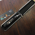 Straight Razor Ebony Wood Handle Stainless Steel Blade Classical  Wholesale  Men's Shaving Tools Beard Shaver logo Print Razors