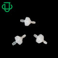 JU ABS/Silicone 3/32"2.4mm Hose Barb 0 Opening Pressure Plastic Mini Non Return Barb Connector Diaphragm Check Valve