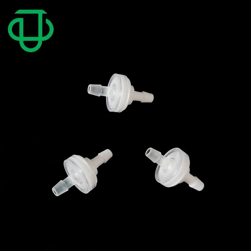 JU ABS/Silicone 3/32"2.4mm Hose Barb 0 Opening Pressure Plastic Mini Non Return Barb Connector Diaphragm Check Valve