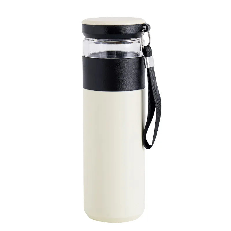 New 316 Stainless Steel Vacuum Thermos Cup for Tea Separation Thickened Household Ceramic Hot Business Gift Box Included