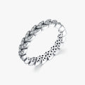 925 Sterling Silver Fashion Fine Jewelry Daily Accessories Vintage Leaf Clear Cubic Zirconia Stacking Rings for Women