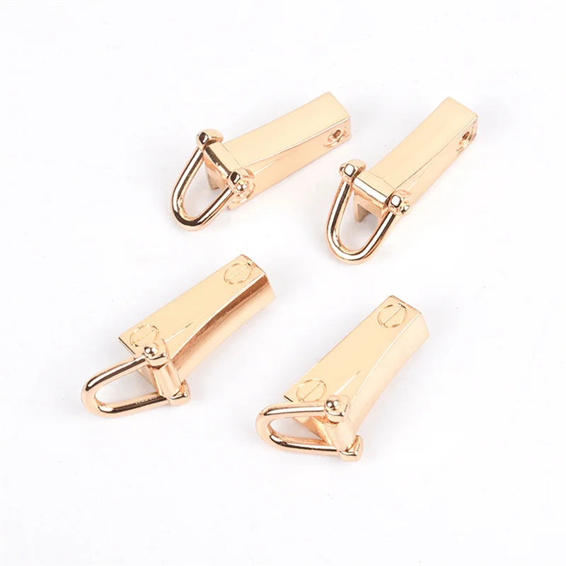 Light Gold Metal Purse Left Right Side Bag Strap Anchor D Ring Chain Connector Handle Buckle Clip Connector Hardware