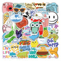 50PCS VSCO fresh seasonal cute cartoon good vibes summer beach happy holiday sticker