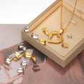 50pcs Stainless Steel Pendant Charms Clip Clasps Buckle Connectors DIY Jewelry Findings Crafts Components Accessories