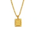 Wholesale Fashion O Chain Choker for Women Square Alphabet Initial Pendant Letter Necklace Gold Plated Stainless Steel Elegant
