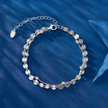SB174 RINNTIN 3mm Round Plate Chain with Satellite Chain 925 Sterling Silver 14K Gold Plated Chain Bracelet for Women
