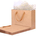 Classic Eco-Friendly Craft Paper Gift Bag Window Patch Handles Handmade Art Design Custom Logo Option Glossy Finish Photo Frame