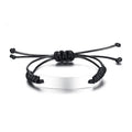 Cheap Drop Shipping Silver Handmade String Bangle Stainless Steel Blank Bracelet for Women Men