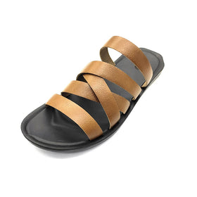 Waterproof Fashionable Men's Fisherman Platform Outdoor Winter Slippers Leather Sandals Soft
