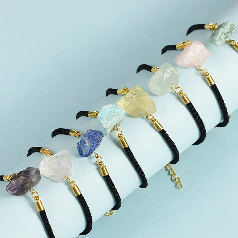 Wholesale Carved Crystal Jewelry Natural Stone Quartz Amethyst Bracelet with Healing Energy Lucky Fashion Trend