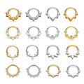 Wholesale Fashion ASTM F136 G23 Clicker Nose Ring Pave White CZ Ear Cartilage Tragus Helix Lobe Women Body Piercing Jewelry